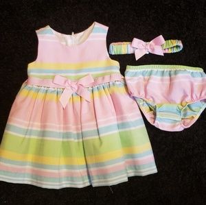 3 piece beautiful pastel colored dress